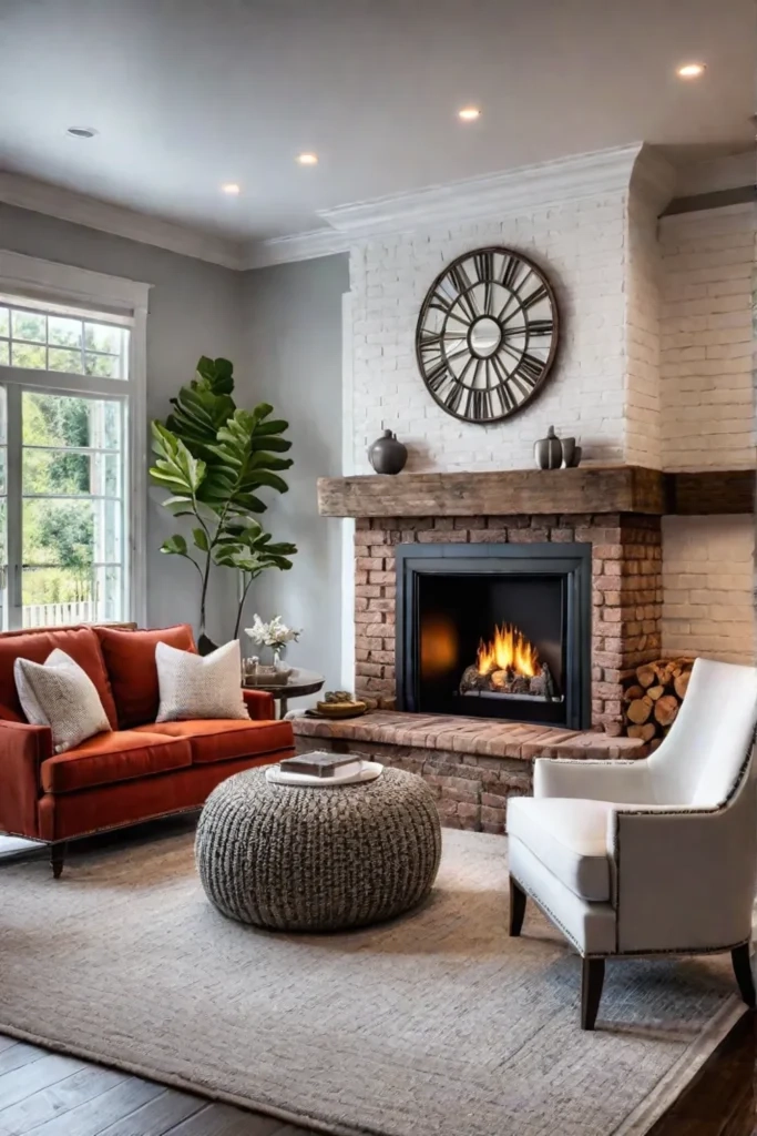 Cozy And Chic: Modern Living Room Ideas With Fireplace Focal Points ... throughout