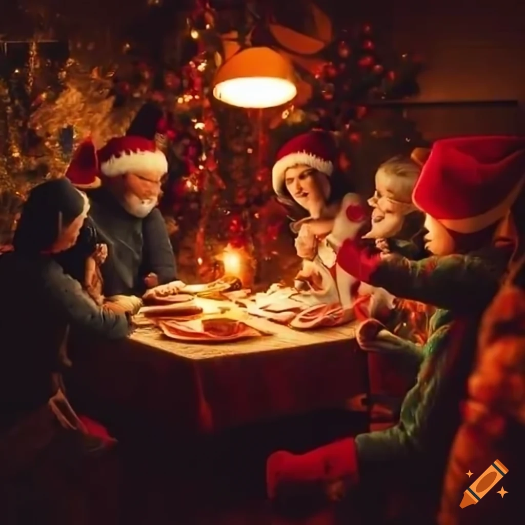 Cozy Christmas Gathering With Families On Craiyon regarding