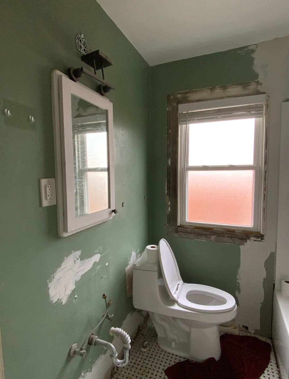 Cozy Green Bathroom Transformation: Painted Walls &amp;Amp; Ceiling within Beyond the Basics Expert Tips for Your Green and White Bathroom Transformation