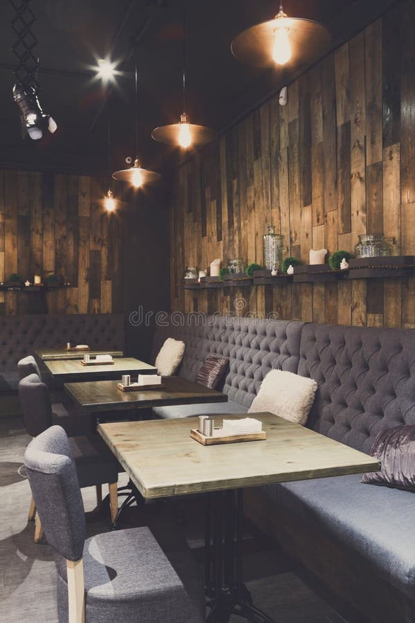Cozy Wooden Interior Of Restaurant, Copy Space Stock Photo - Image Of ... inside From Concept to Cozy Designing Restaurant Spaces That Feel Like Home