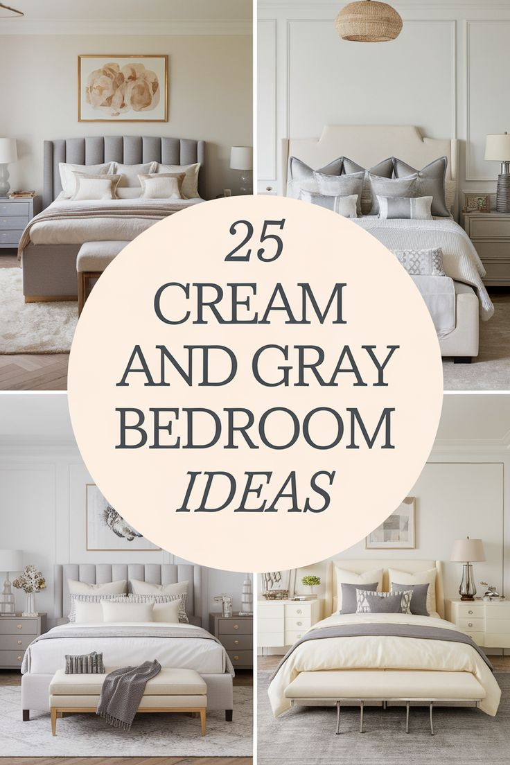 Cream &amp;Amp; Grey Bedroom Aesthetic: 25 Beautiful Ideas | Cream And Grey ... intended for From Moody to Bright How to Nail Grey Bedroom Aesthetics