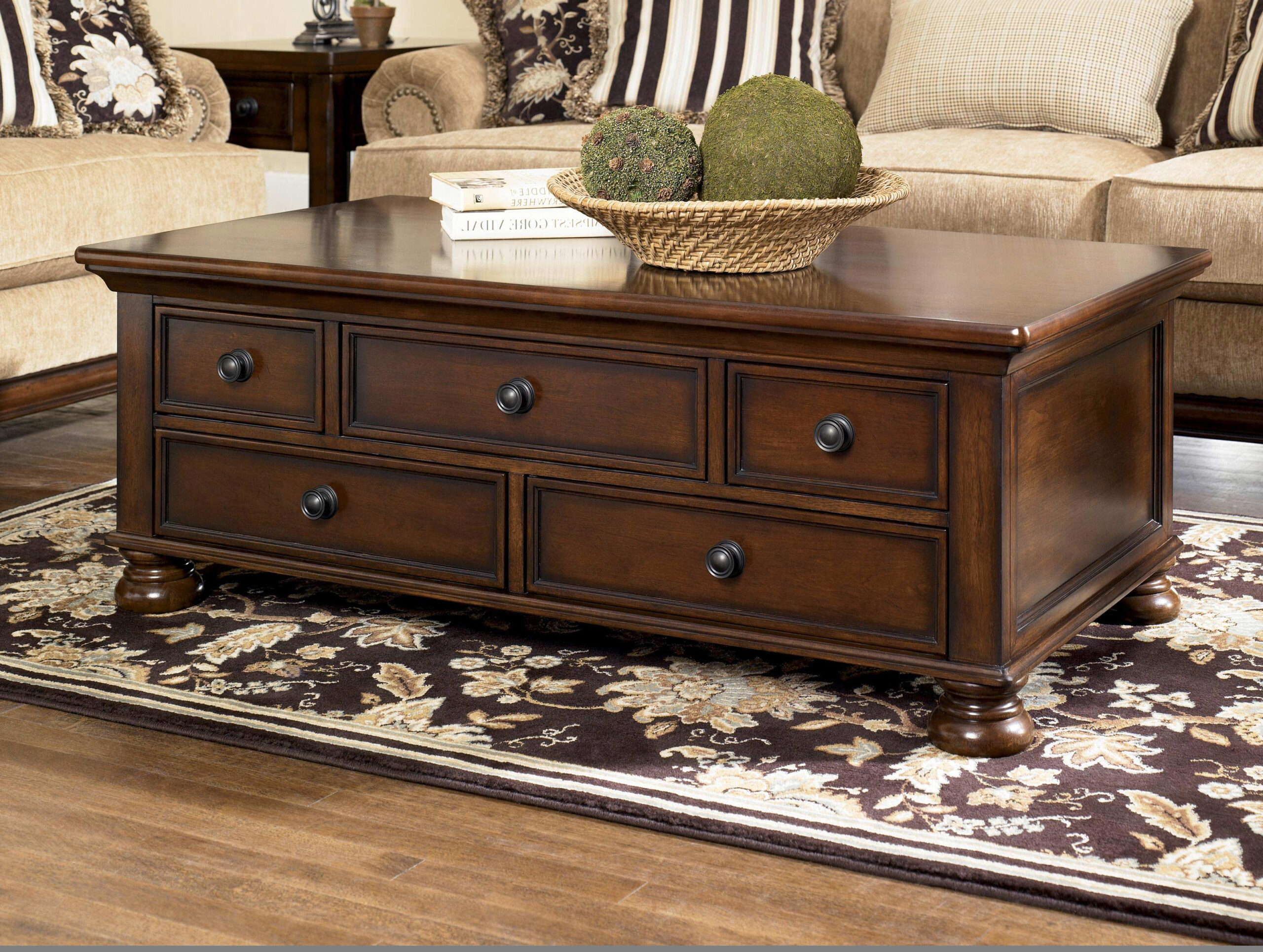 Dark Wood Coffee Table Set Furnitures with Dark Wood Living Room Table