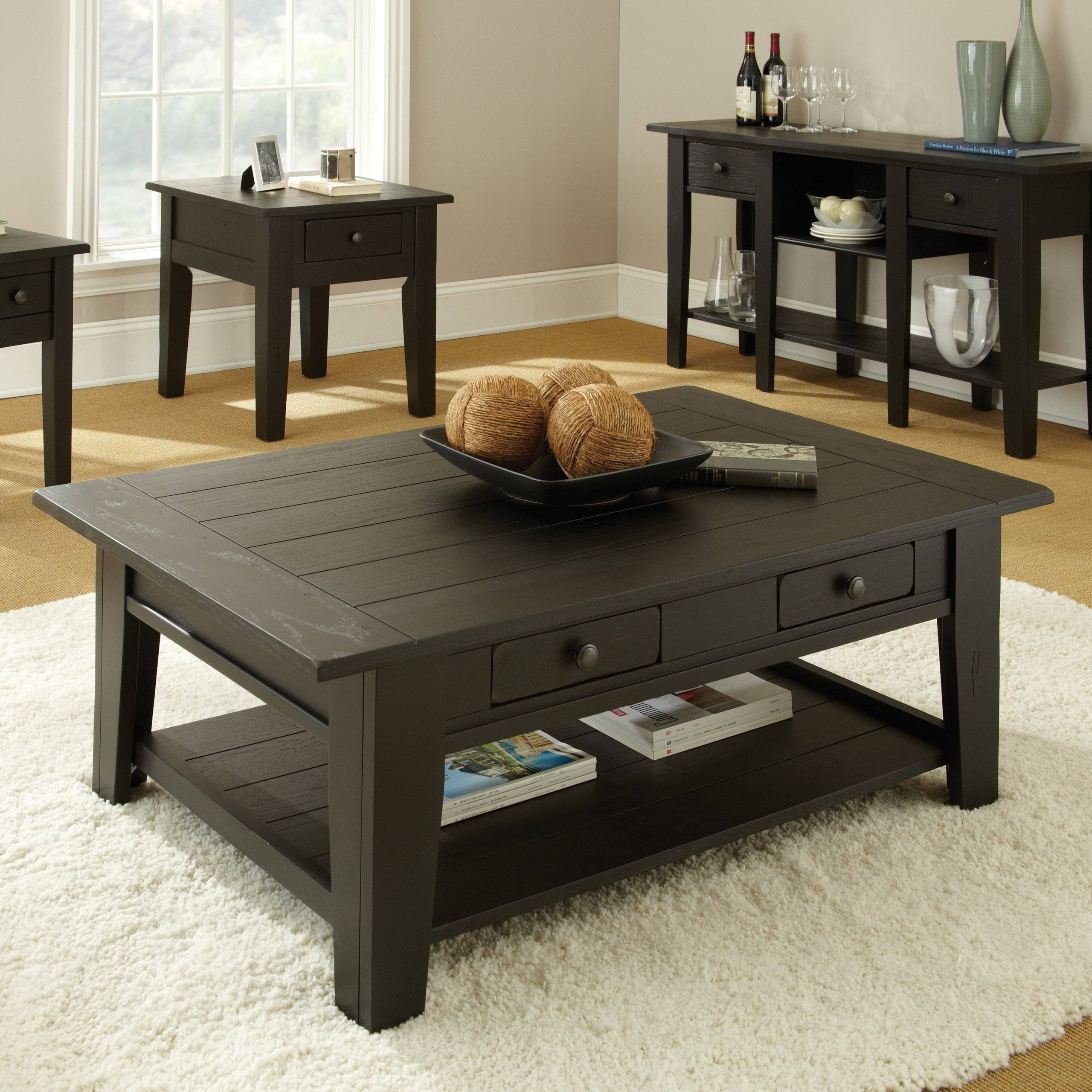 Dark Wood Square Coffee Table - Foter with Elevate Your Living Room with a Dark Wood Coffee Table Featuring Drawers