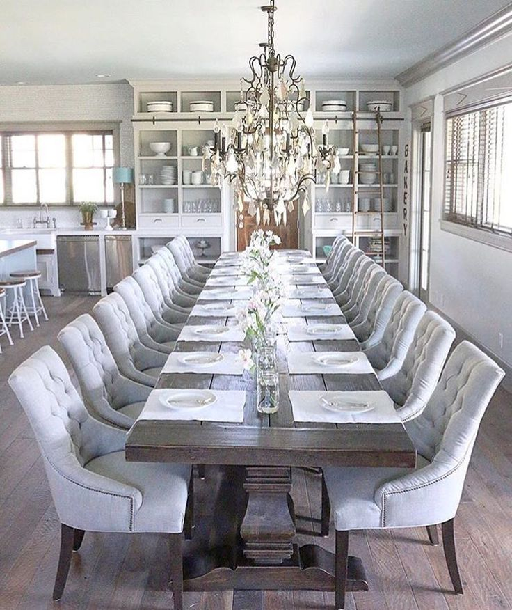 @Dearlillie • Long Dining Table | Luxury Dining Room, Large Dining Room ... inside The Art of Hosting How a Large Dining Room Table with Leaves Transforms Gatherings