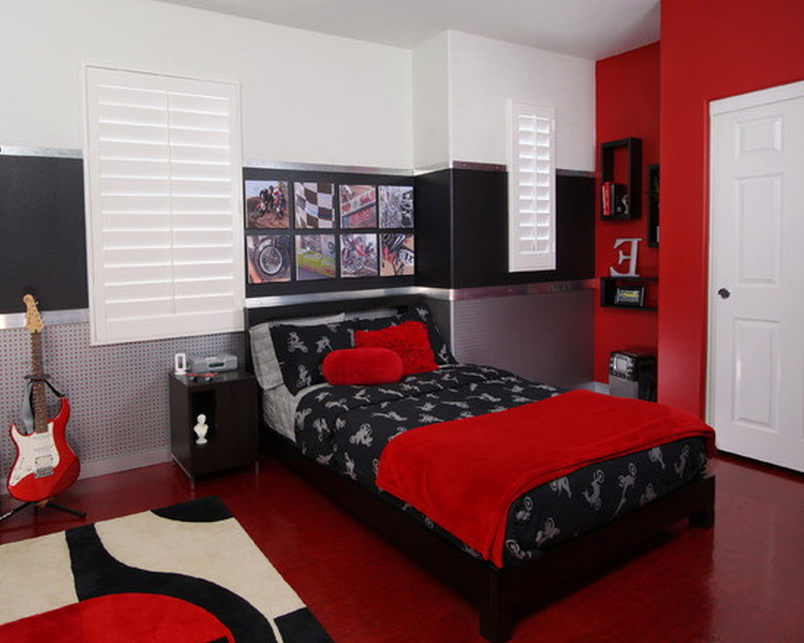 Elevate Your Bedroom with These Inspiring Black, White, and Red Design Concepts