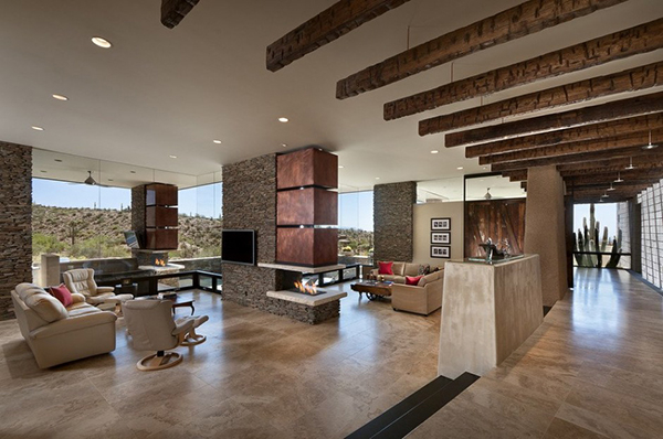Desert Home In Arizona Has Spacious Interiors And Stunning Outdoors pertaining to Desert Interior Design Ideas
