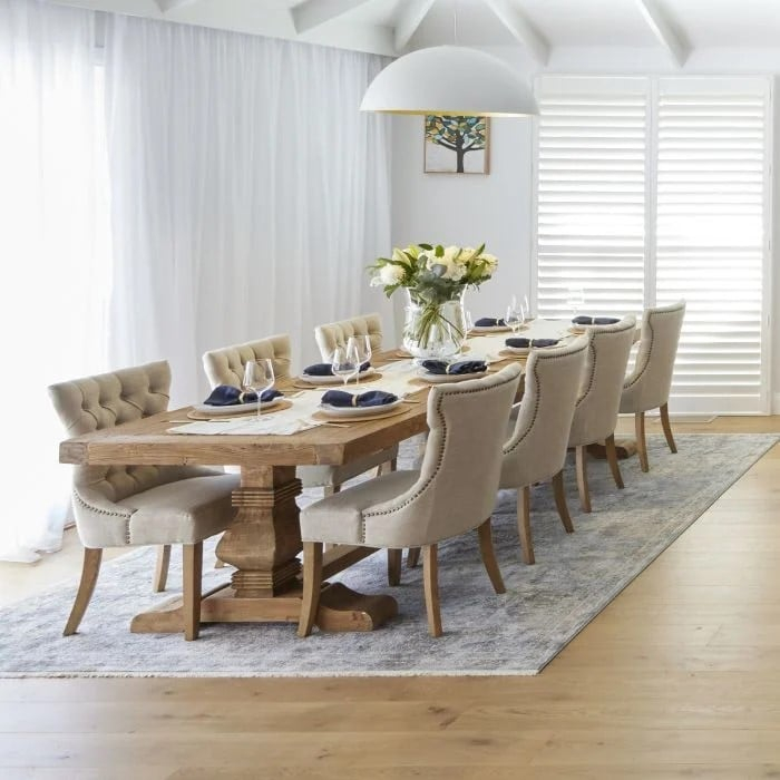 Dining Table Size Guide - 4 To 10 Seat Dining Table Size Dimensions ... regarding