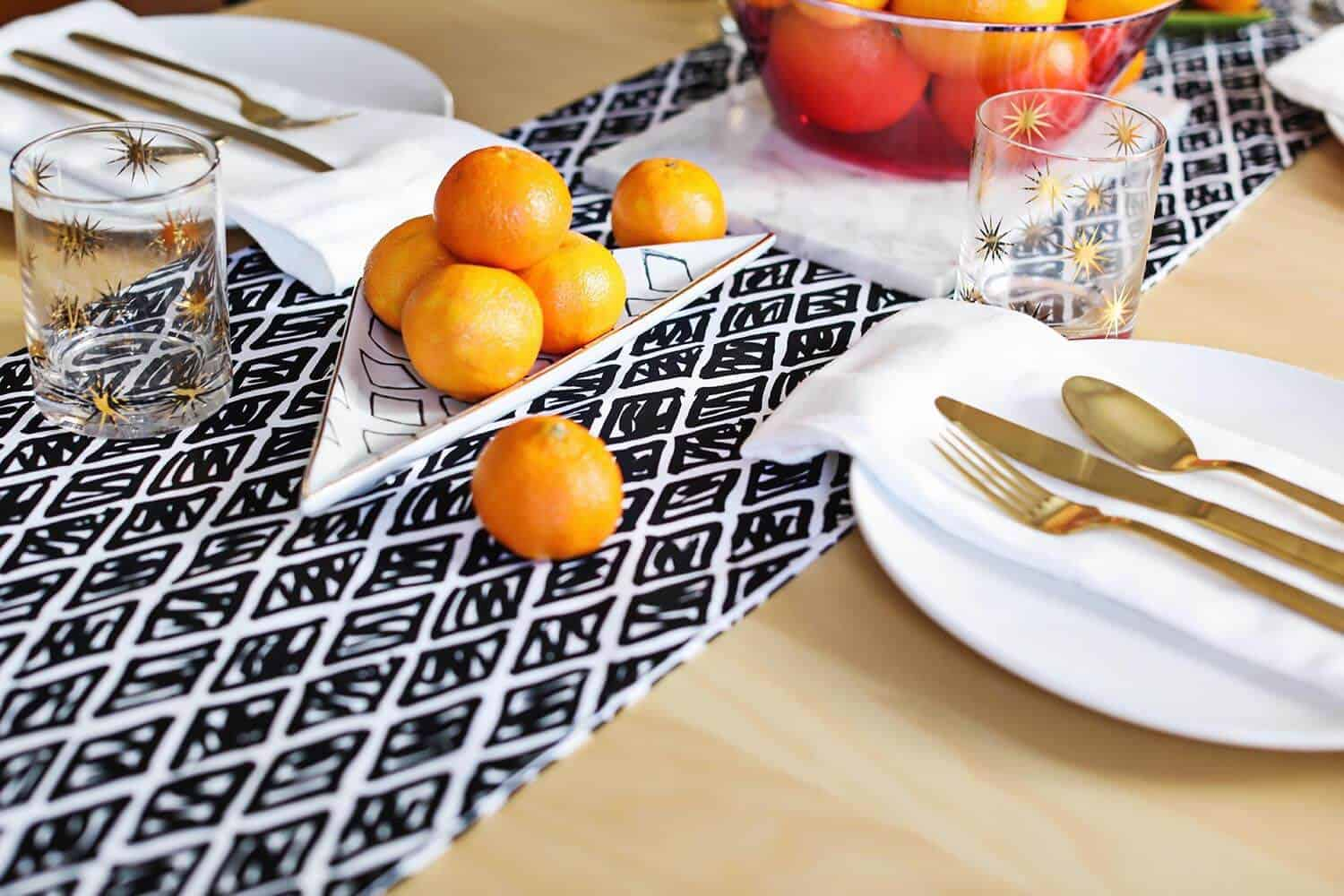 Diy Modern Table Runner - A Beautiful Mess regarding