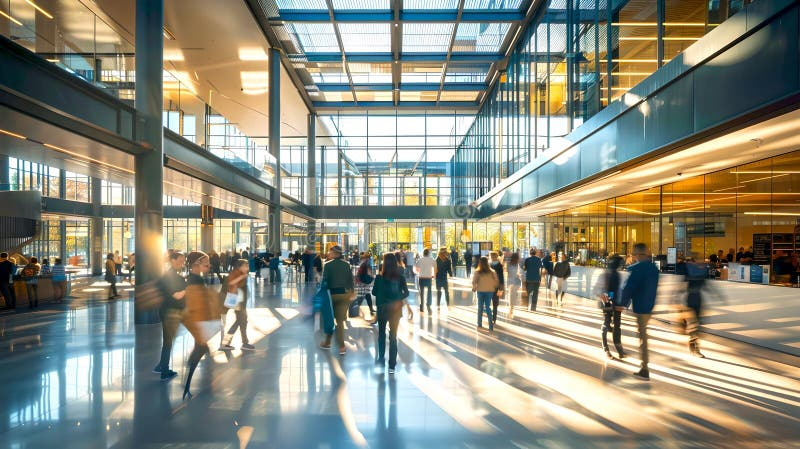 Dynamic Office Life Captured In Bright, Modern Workplace. Busy ... intended for From Drab to Dynamic How Office Lobbies Inspire