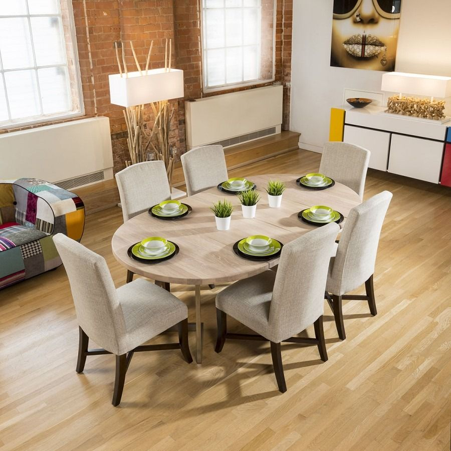 √ Modern Oval Dining Table Set For 6 - Tia Reed within