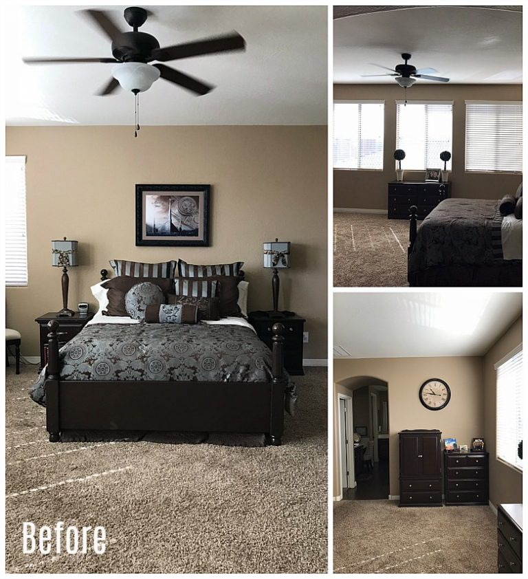 Elegant Master Bedroom Makeover - Dark To Light - Randi Garrett Design inside