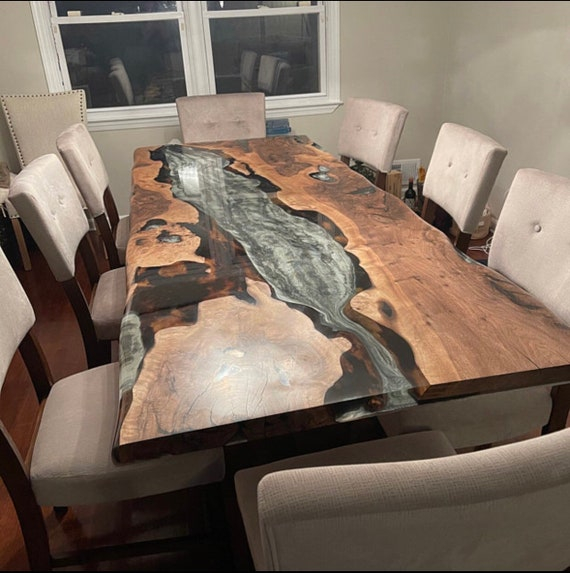 Epoxy Resin On Dining Table At Ellen Hannan Blog regarding