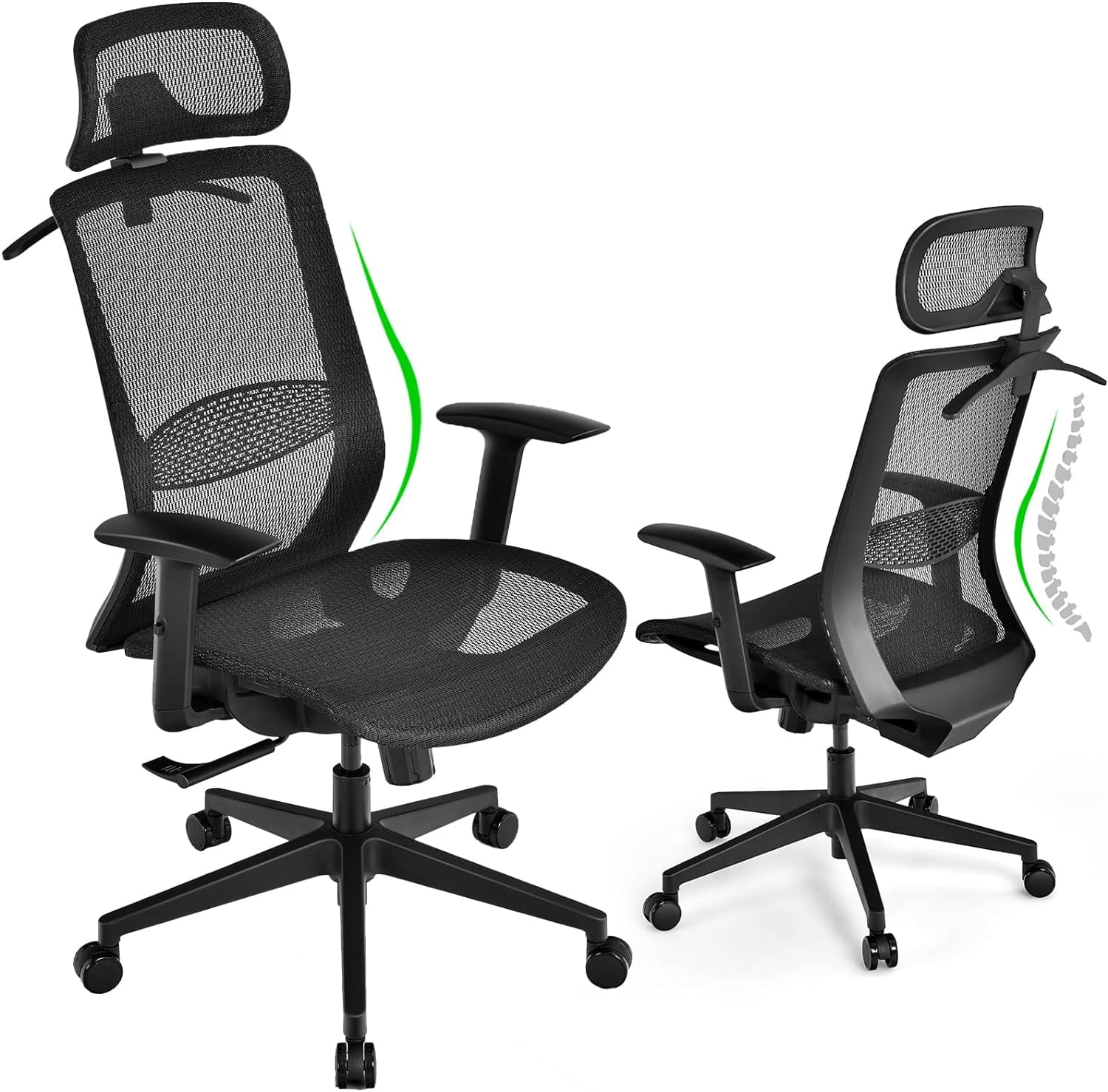 Ergonomic Mesh Office Chair - High Back Computer Desk Tilt Lock Mesh ... regarding