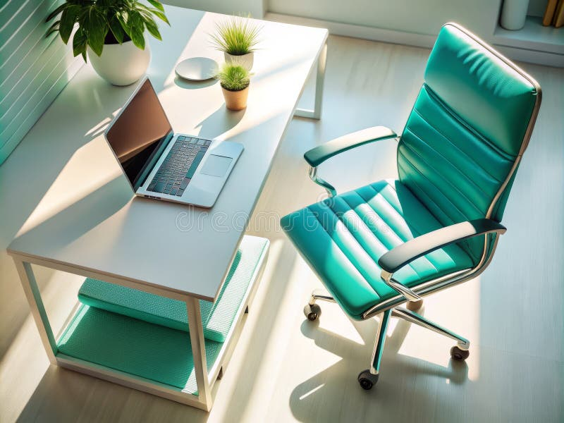 Ergonomic Office Chair And Desk Setup A Modern Minimalist Workspace For ... inside How Modern Office Chairs Revolutionize Workspace Comfort and Productivity