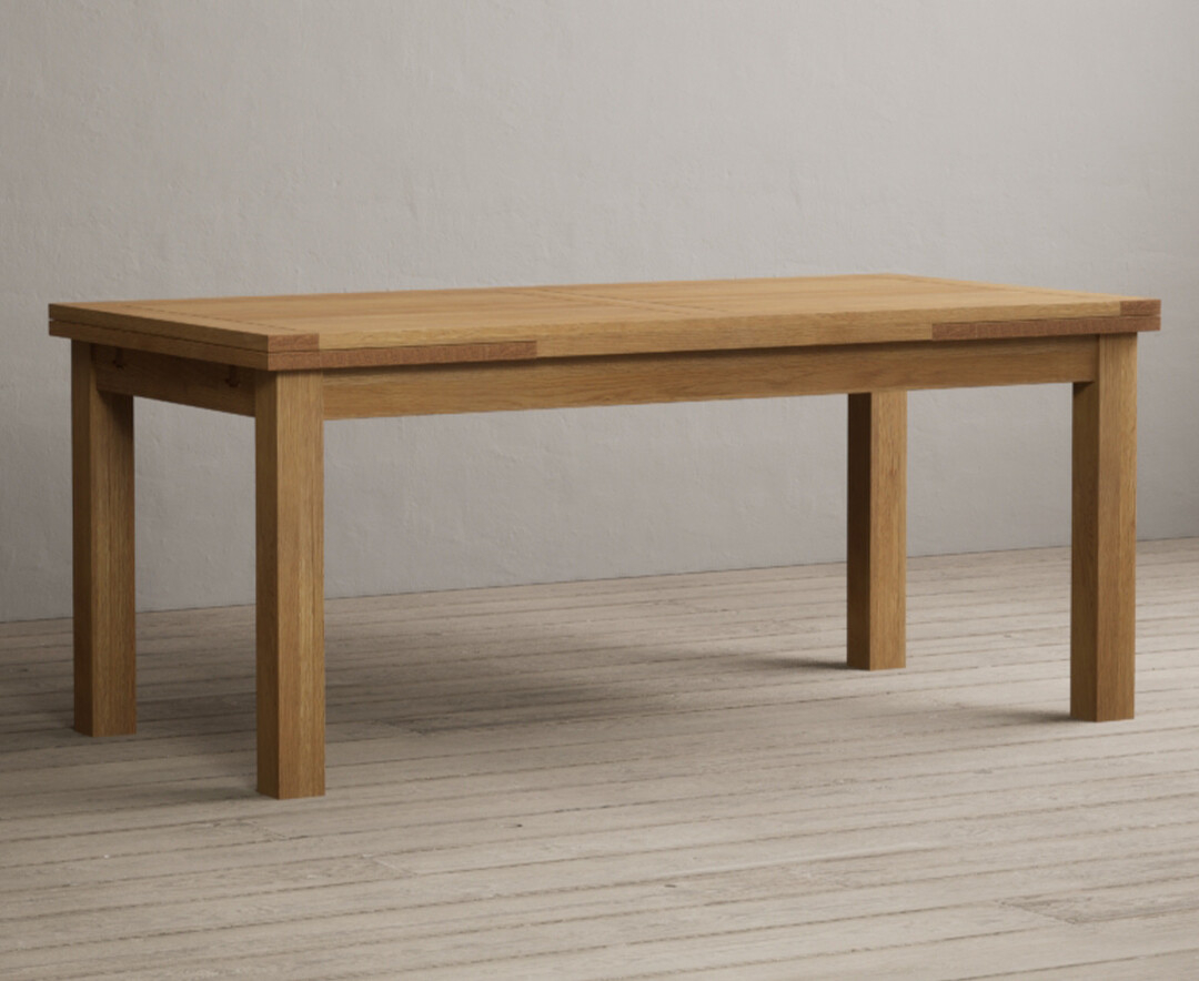 Extending Buxton 180Cm Solid Oak Dining Table | Oak Furniture Superstore with regard to How Solid Oak Dining Tables Enhance Your Home's Ambiance