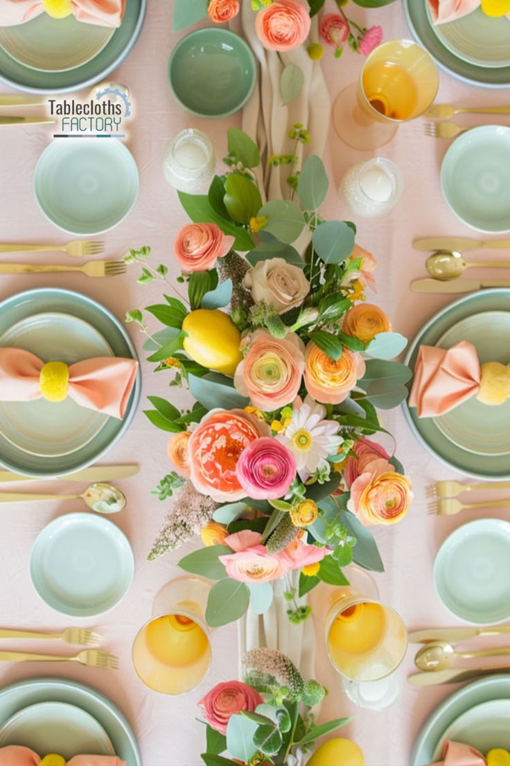 🌸 Elevate Your Spring Table Setting With Tableclothsfactory! 🌸 | Bridal ... pertaining to Elevate Your Table Setting A Runner's Essential Role