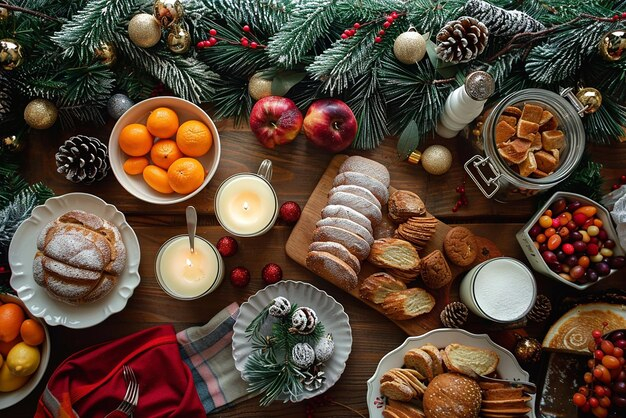Festive Family Christmas Breakfast Delicious Cozy Gathering | Premium ... throughout From Spontaneous Gathering to Cozy Retreat Your Christmas Kitchen Awaits