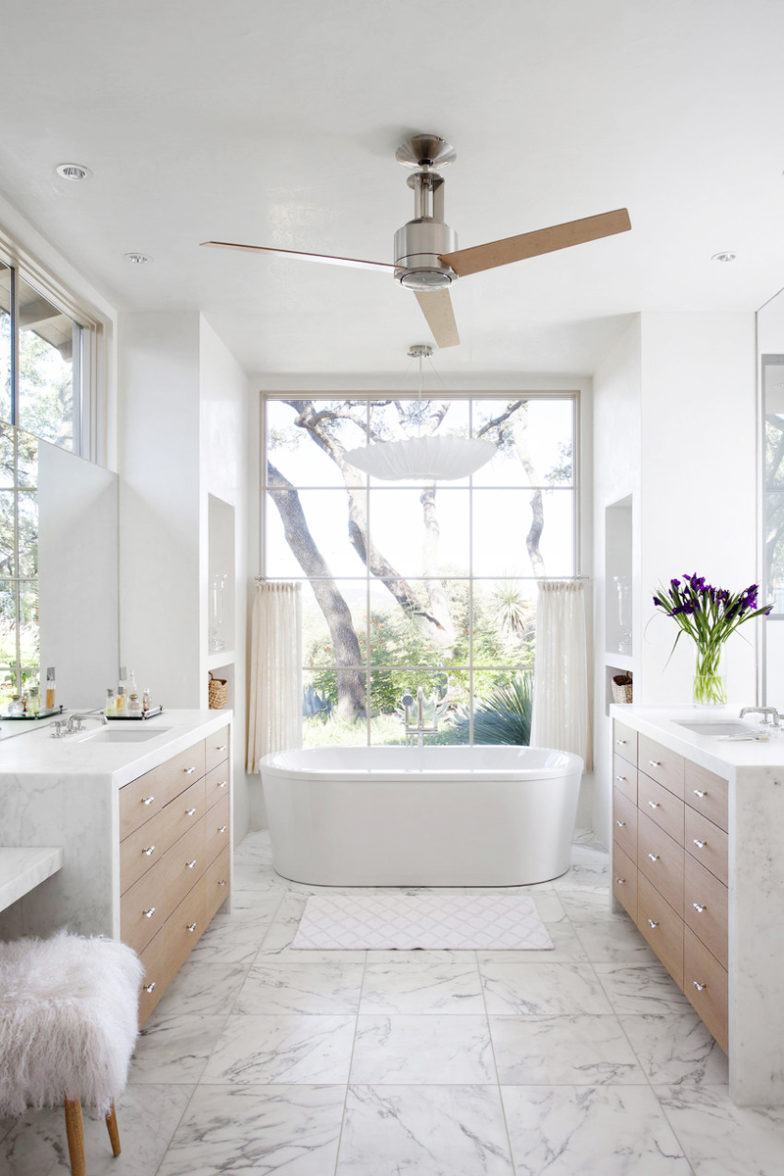 Five Styling Tips For A Dreamy And Serene Bathroom - The Chriselle Factor in Designing a Serene Bathroom Sanctuary, Even Without Natural Light