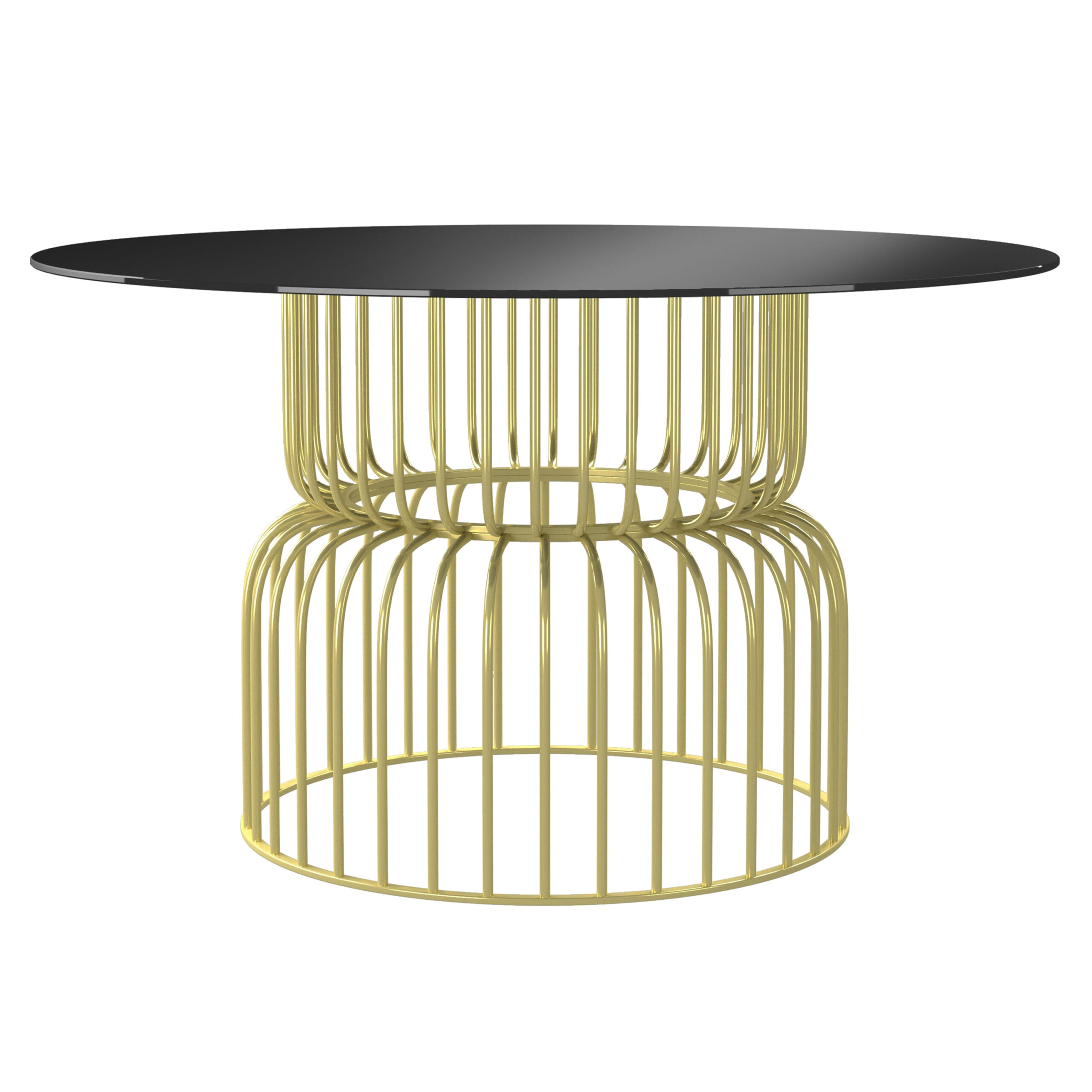 Foa Meza Round Metal Dining Room Table 4-Seater With Gold Base ... pertaining to Styling Your Round Metal Dining Room Table for Every Occasion