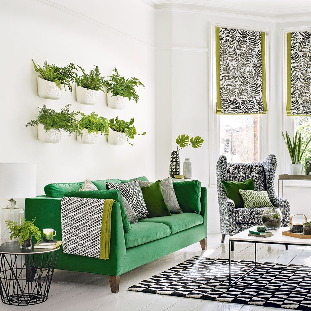 For A Laid-Back Feel, Try These Easy-On The Eye Green Living Room Ideas ... for