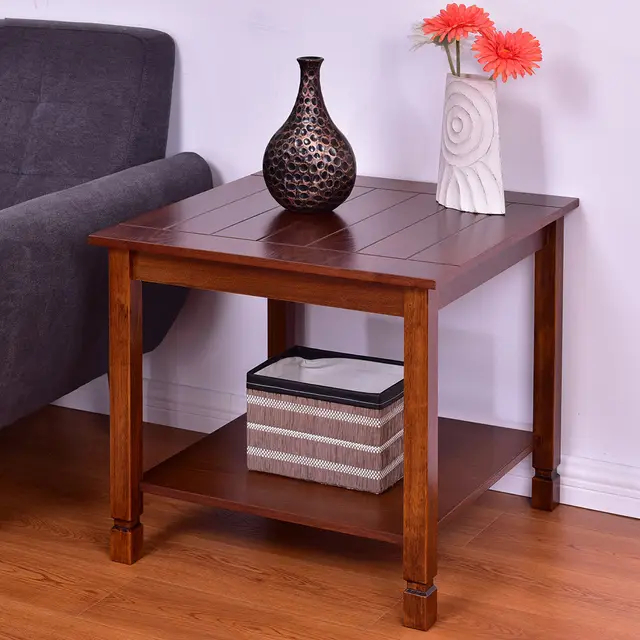 Giantex Wood Side Table Living Room End Table Night Stand Coffee Table ... inside Finding the Perfect Wooden Side Table to Elevate Your Living Space