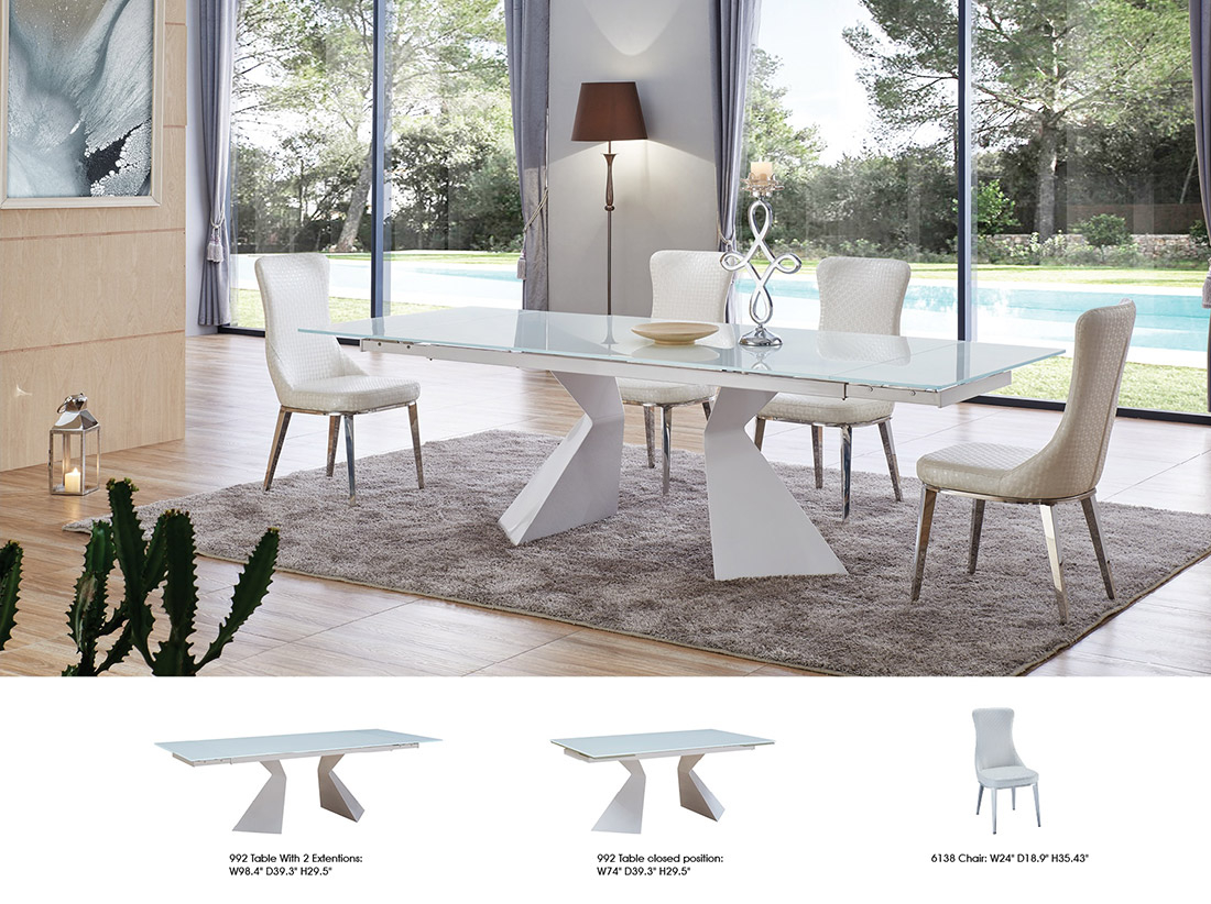 Glass Top Extendable Dining Table Ef92 | Modern Dining pertaining to Maximizing Your Space With a Versatile Extendable Glass Dining Table