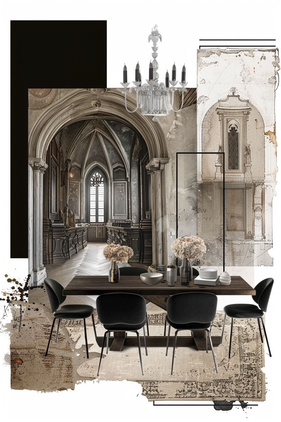 Gothic Dining Room: Dramatic Elegance &amp;Amp; Timeless Charm throughout