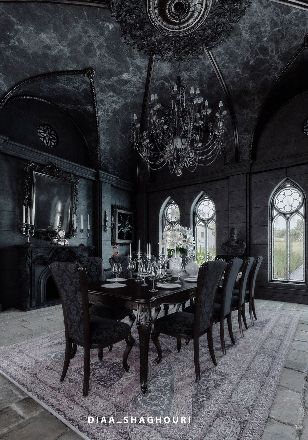 Gothic Dining Room Table in