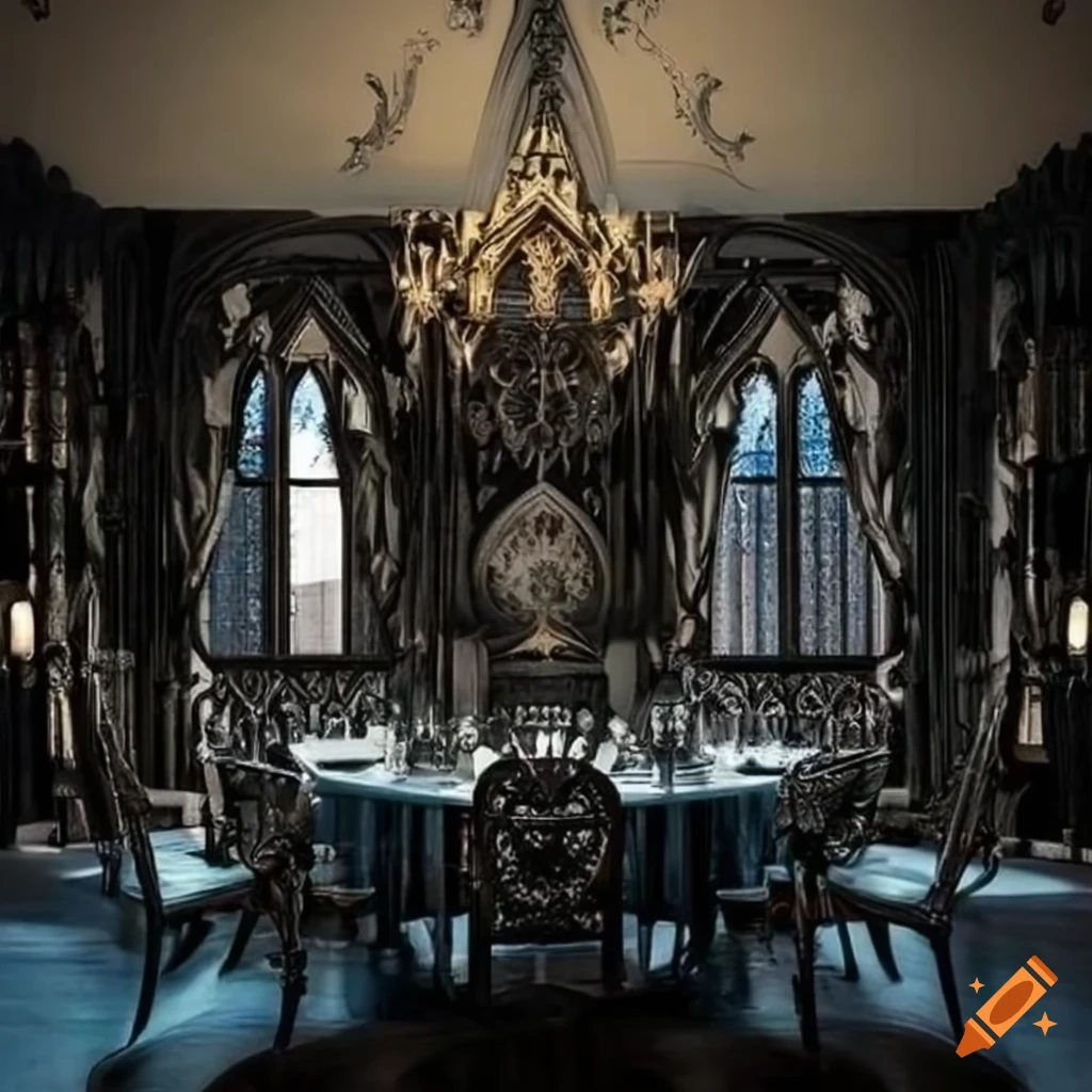 Gothic Dining Room Table inside