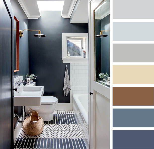 Grey Color Scheme Bathroom inside