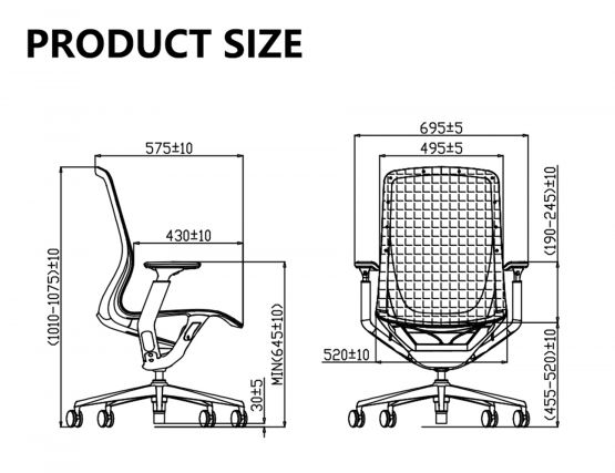 Grey Ergonomic Office Chair With Mesh with Decoding Office Chair Specifications for Plus-Size Users What Really Matters