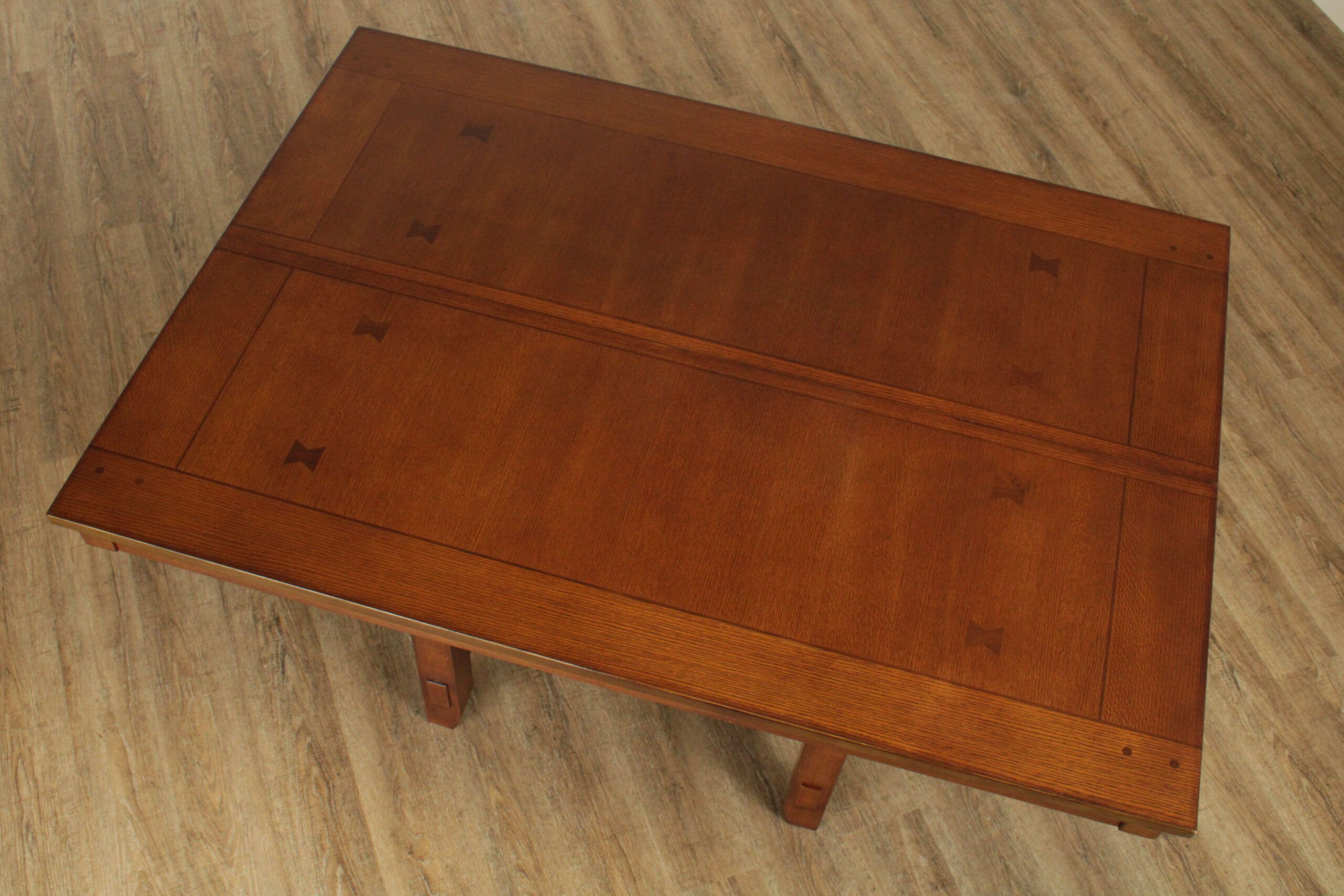 Hamilton &amp;Amp; Spill Mission Oak 60 Inch Square Oak Dining Table | Chairish inside
