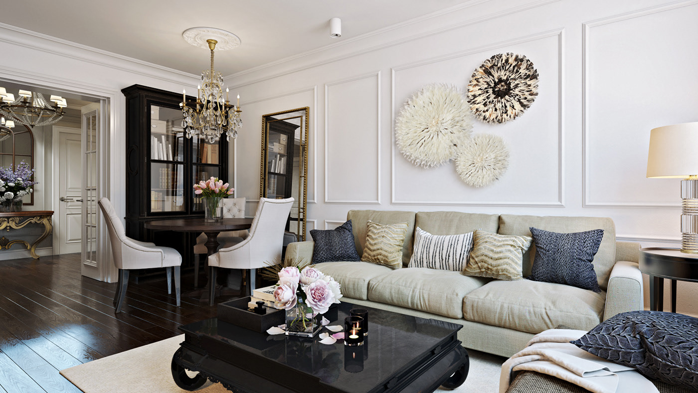 Harmonious Living Room On Behance with regard to