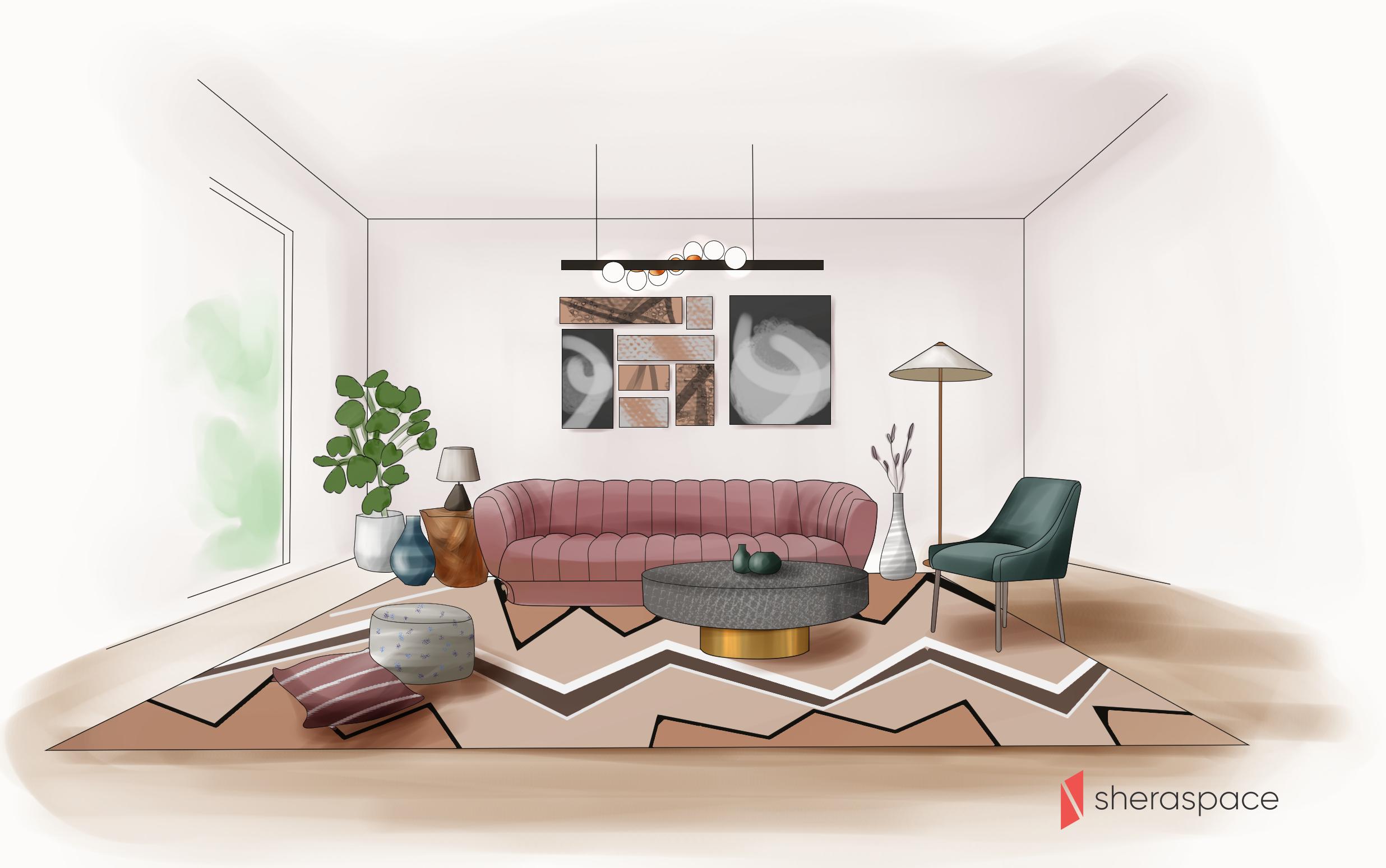 Harmonious Living - Sheraspace | Interiors That Reflect You for Designing a Harmonious Drawing Room A Guide to Your Perfect Space