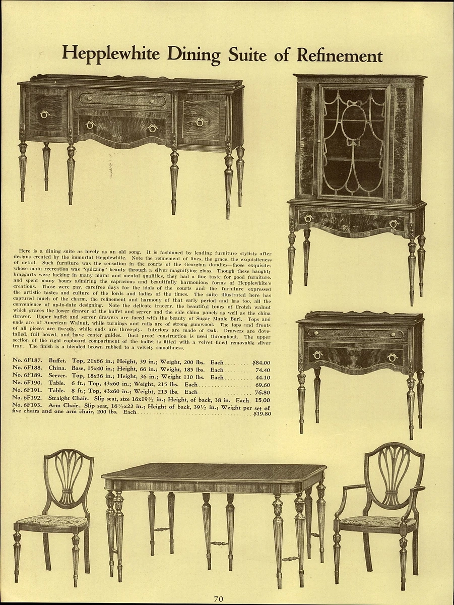 Hepplewhite Dining Room Furniture for