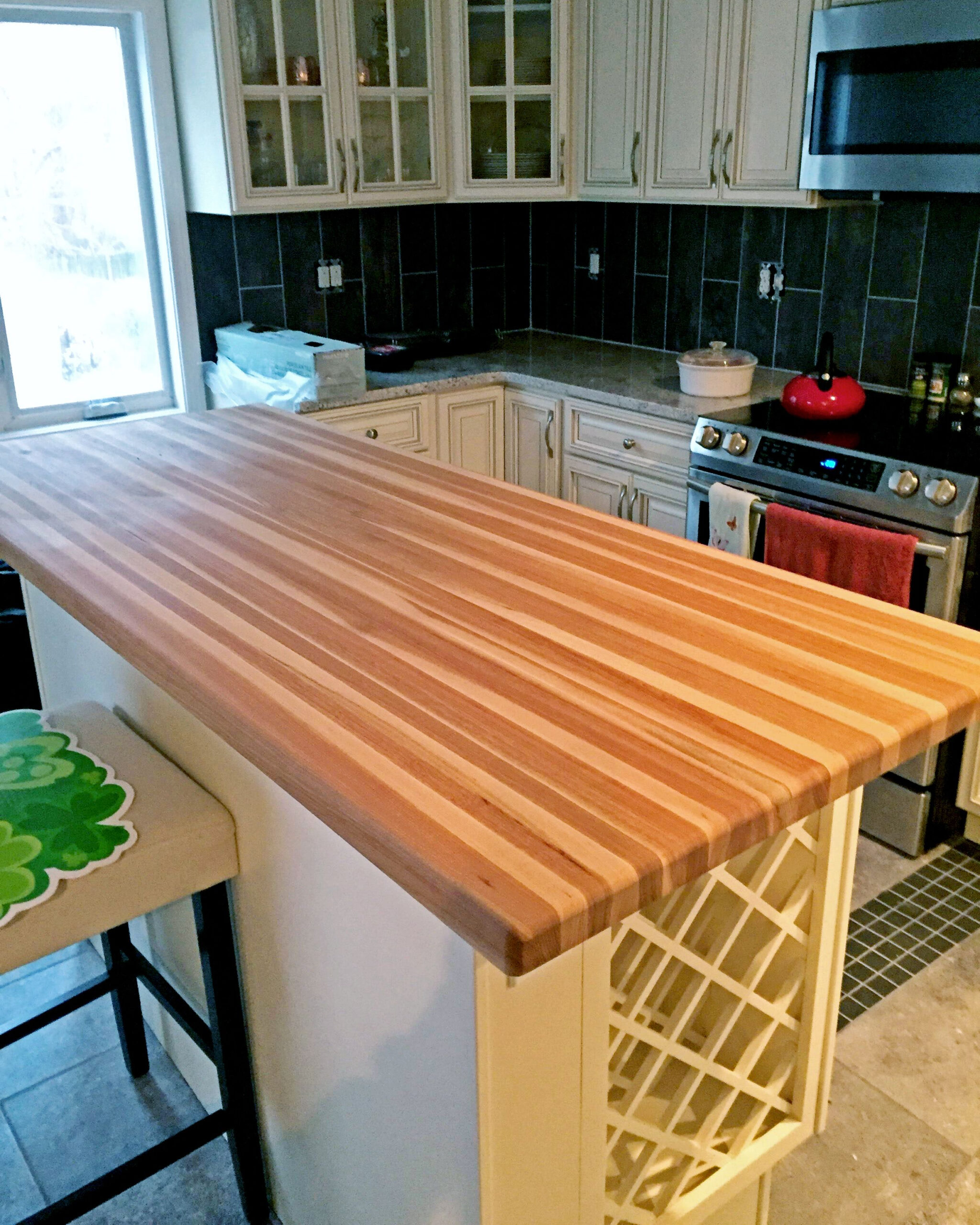 Hickory Edge Grain Butcher Block Countertop | Butcher Block Countertops ... regarding
