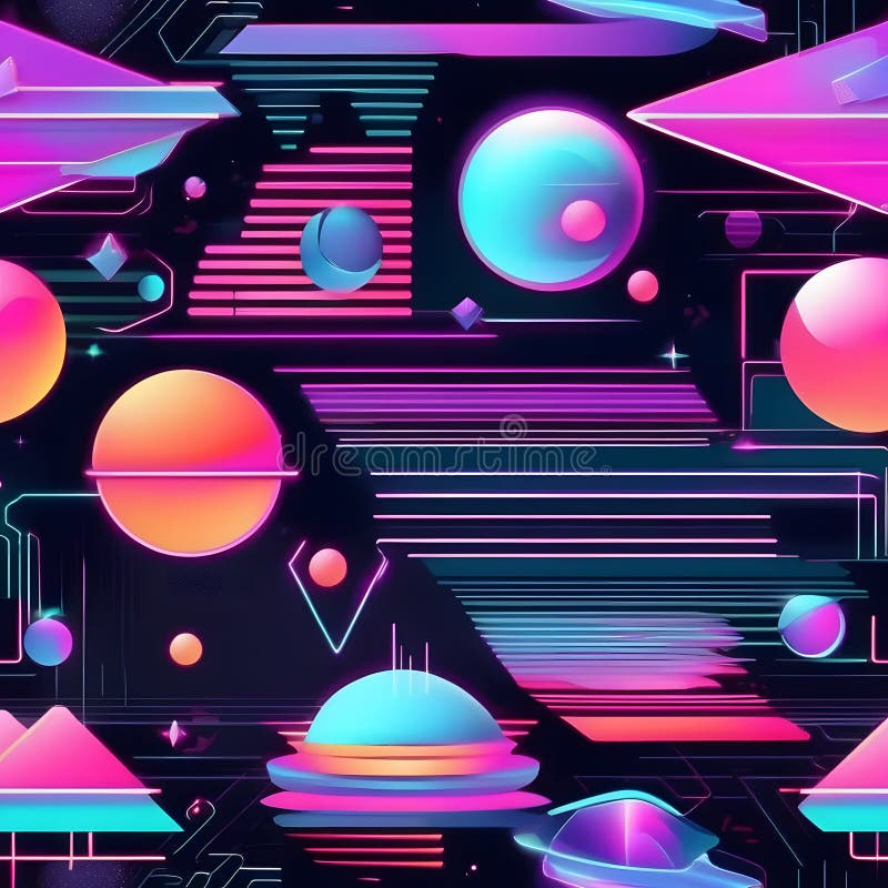 Holographic Retro Futuristic 80S-90S Style. Cyberpunk Concept. Stock ... inside Creating a Cozy Retro Vibe Understanding the Core Elements