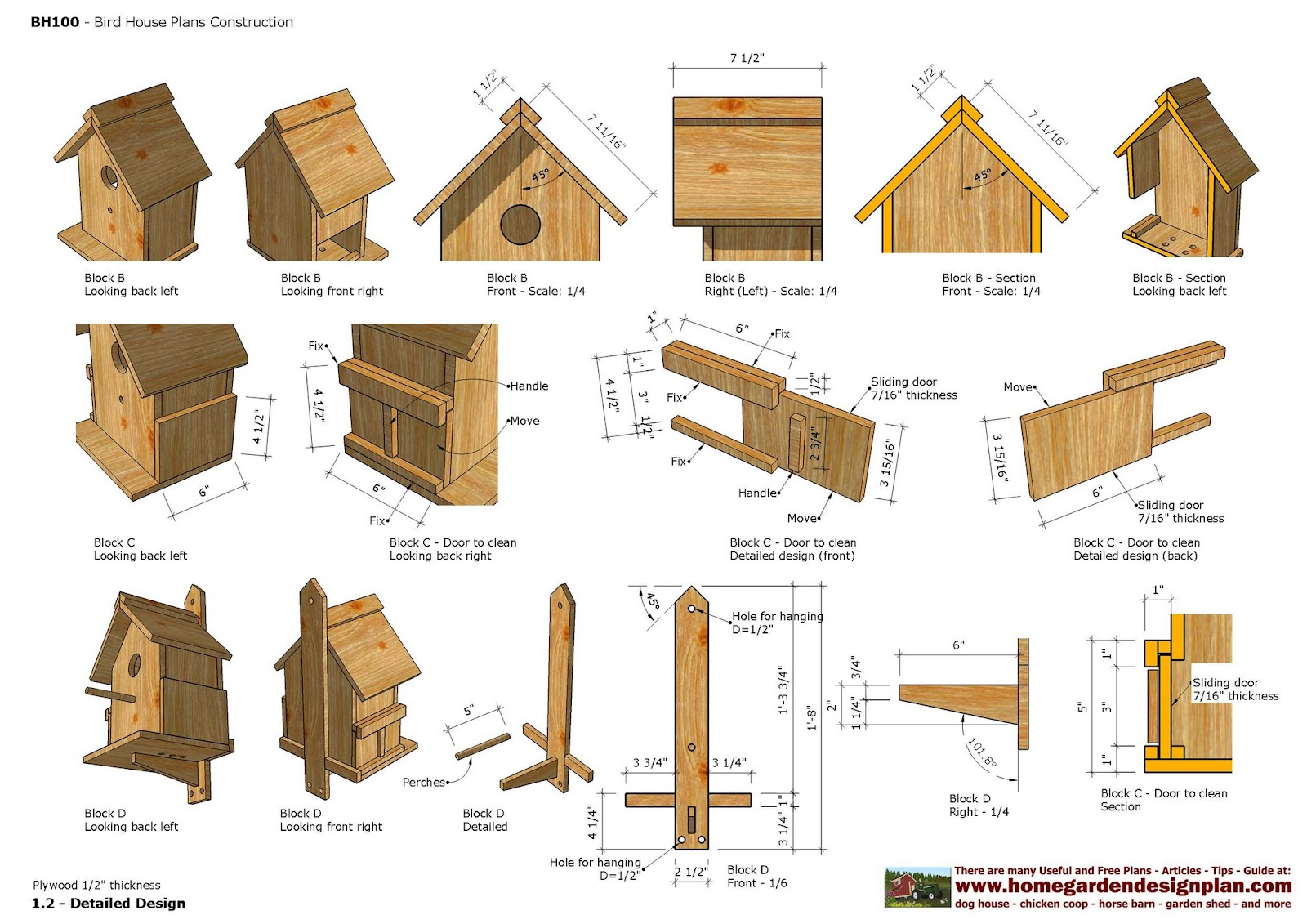Home Garden Plans: Bh _ Bird House Plans Construction - Bird House Design for Beyond the Basic Box Simple Bird House Design Secrets