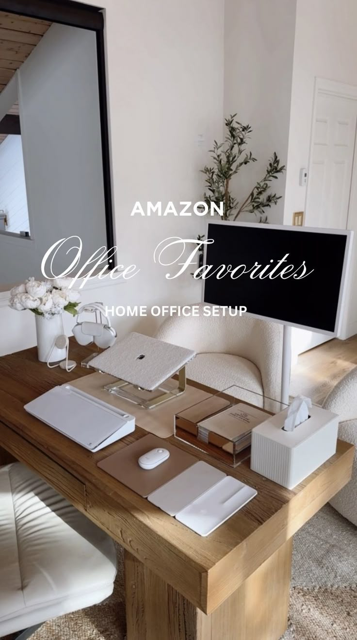 Home Office Essentials: Elevate Your Remote Work Setup - Julianna ... for Elevate Your Home Office Aesthetic with a White Chair