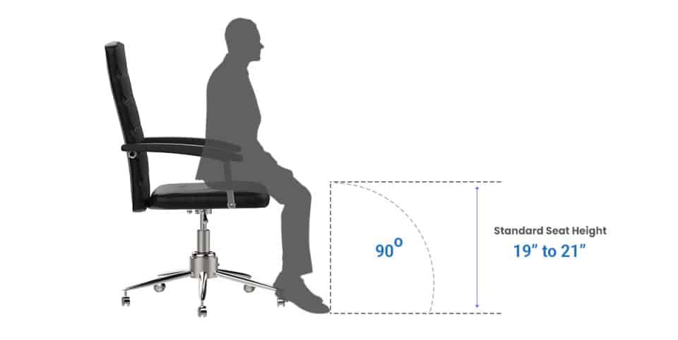 How To Choose Office Chair Dimensions: Size For Comfort with regard to The Ultimate Guide to Office Chair Height for All Body Types