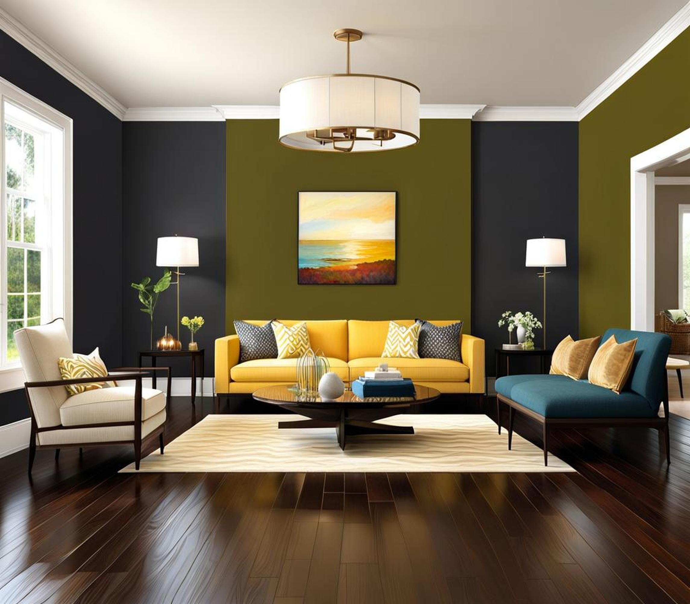How To Choose The Best Living Room Wall Colors For Dark Wood Floors ... inside