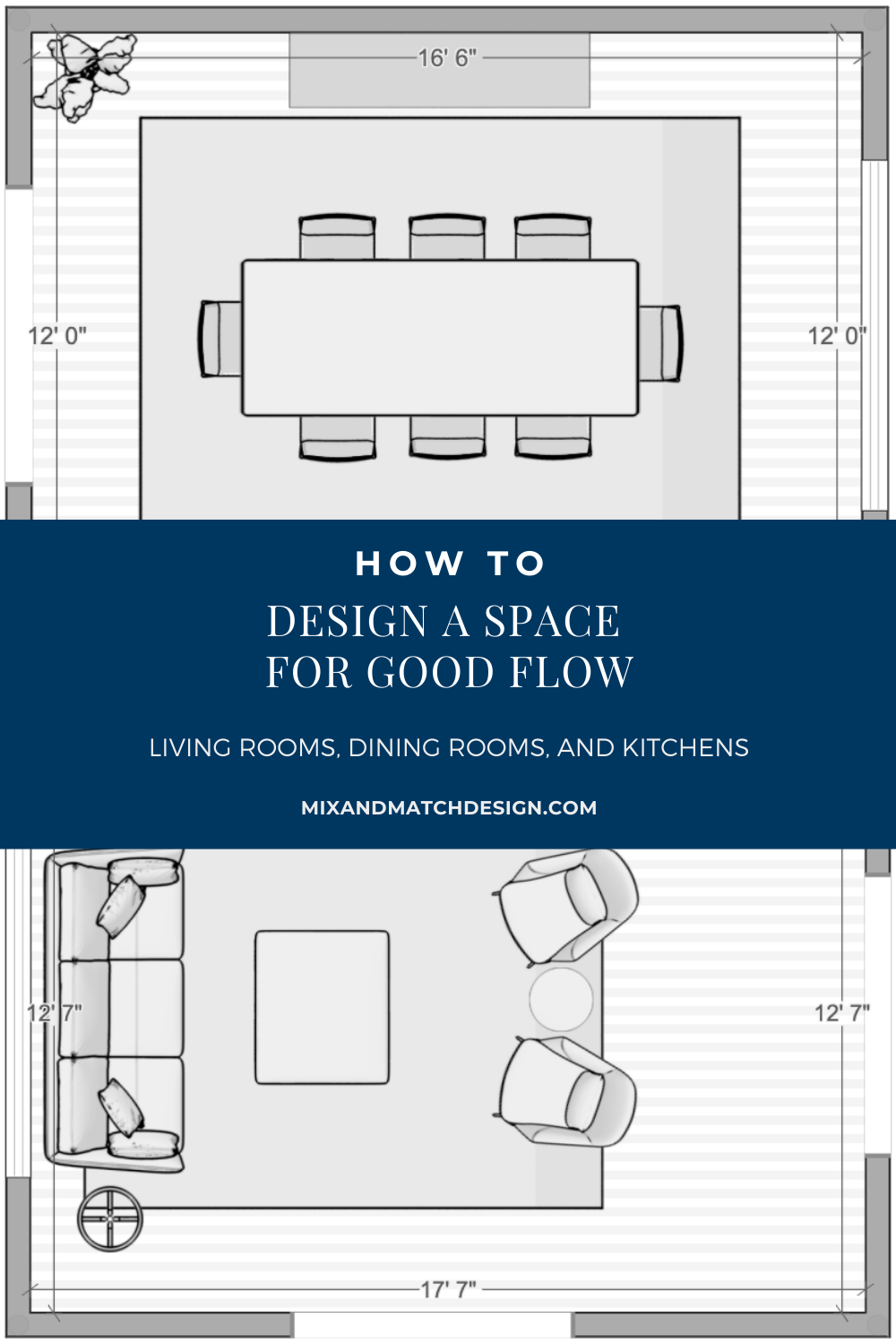 How To Design A Space For Good Flow (Including Measurements!) throughout Navigating Dining Room Table Seating Maximizing Space and Flow