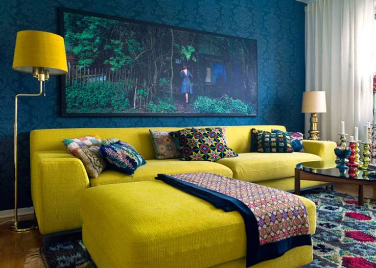 How To Design With And Around A Yellow Living Room Sofa intended for