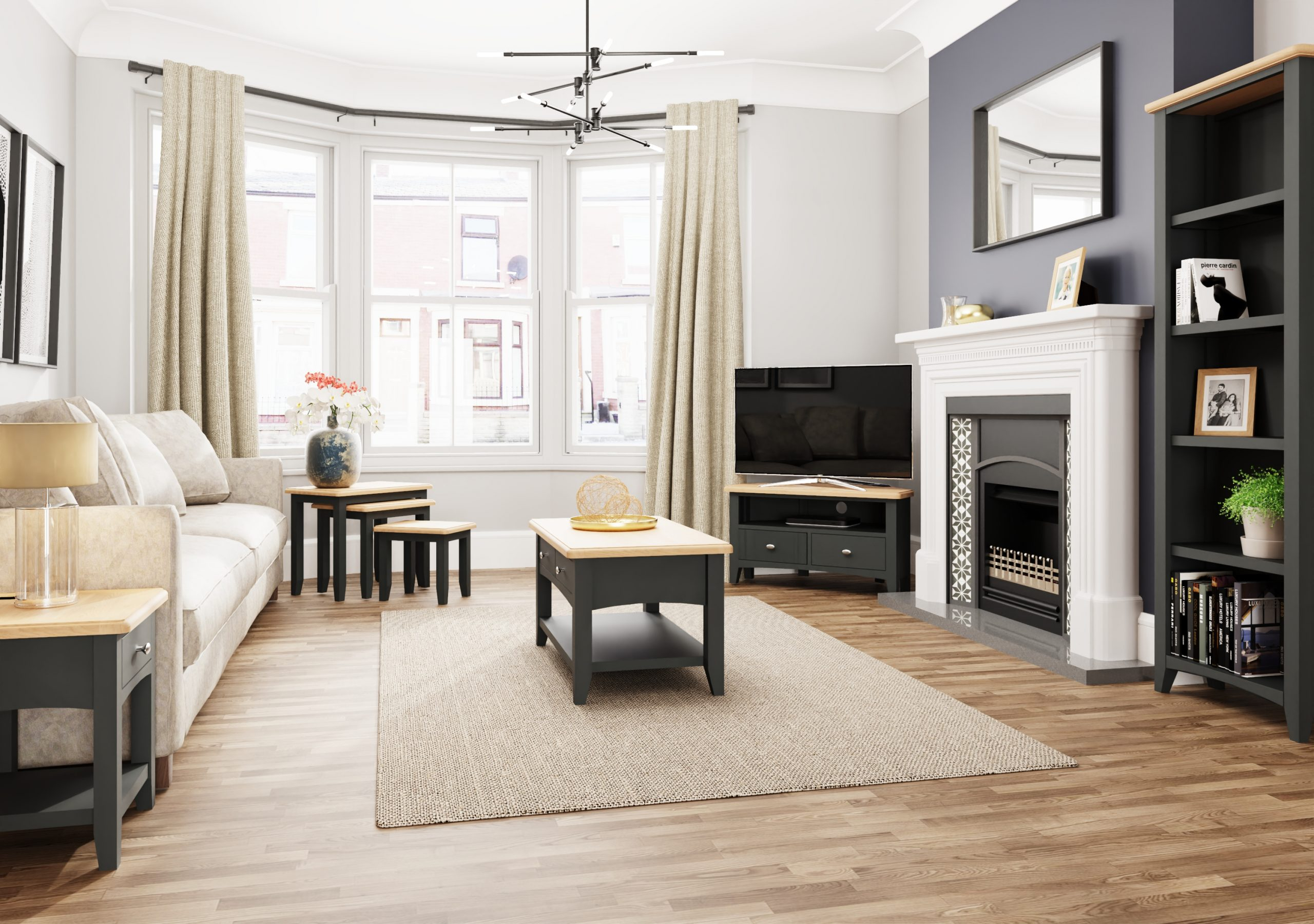 How To Incorporate Dark Wood Living Room Furniture Into Your Home ... in How Wood Living Room Tables Define Your Space