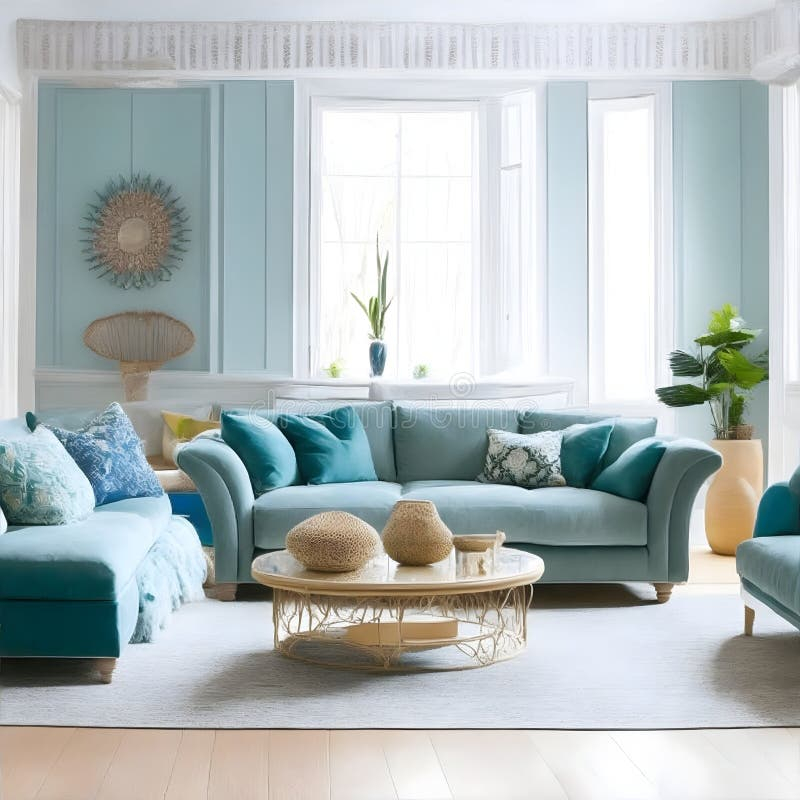 Infuse Your Space With Modern Serenity: Light Blue Sofa For ... regarding