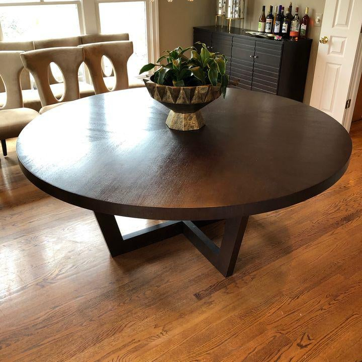 Italian 72 Inch Round Dining Table | Chairish in