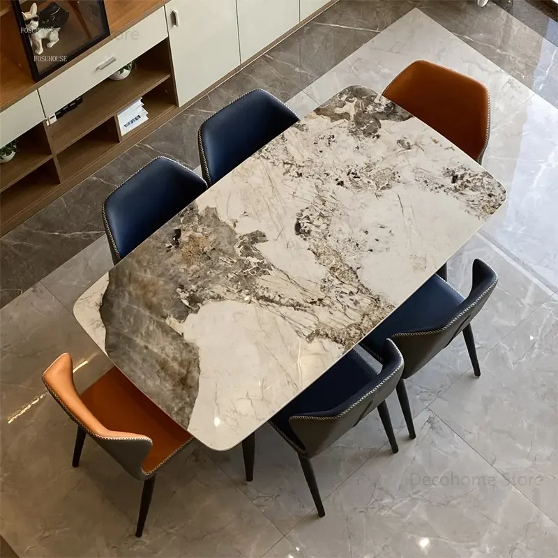 Italian-Luxury-Modern-Dining-Room-Sets-Slate-Dining-Tables-Set ... regarding