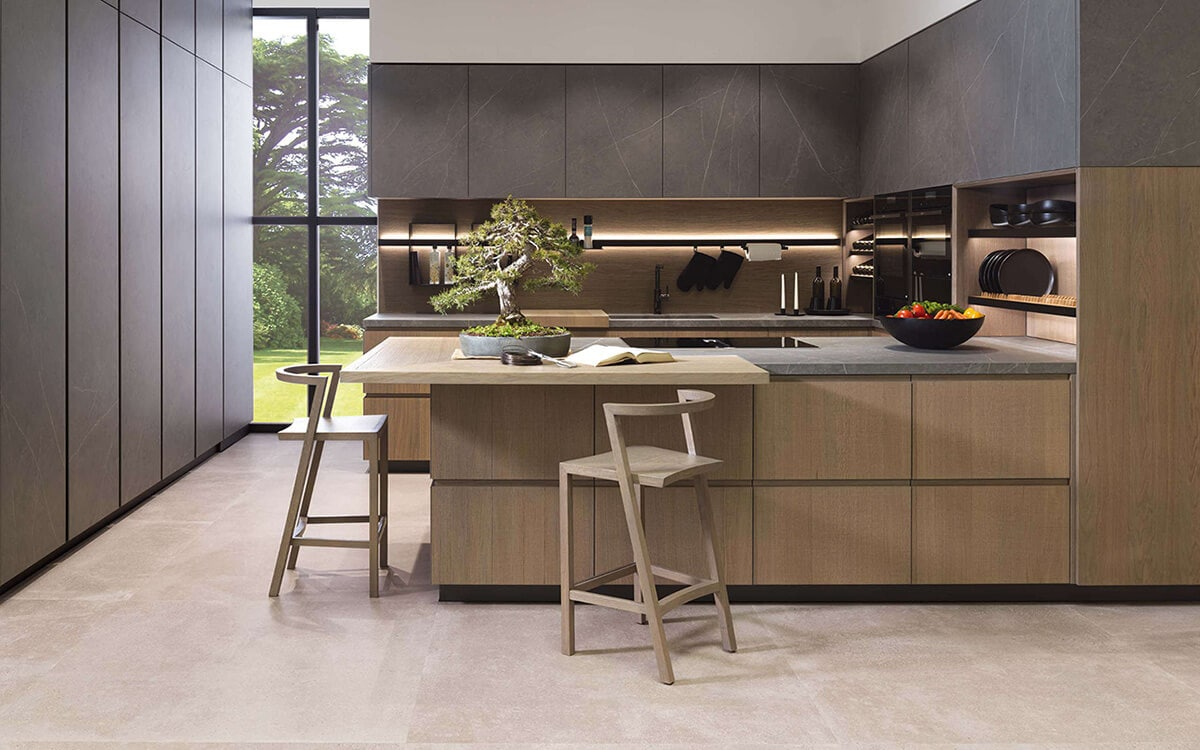 Kitchen Island Stools For Stylish Seating | Porcelanosa pertaining to Decoding Comfort Finding the Perfect Modern Kitchen Island Stools