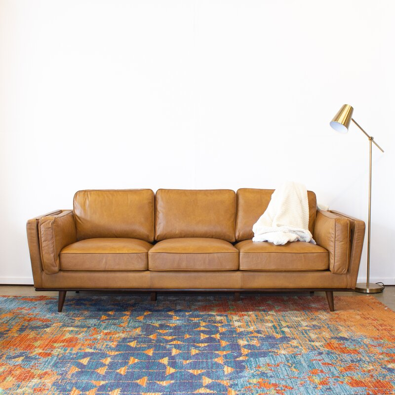 Mastering the Mid-Century Look with a Camel Leather Sofa in Your Living Room