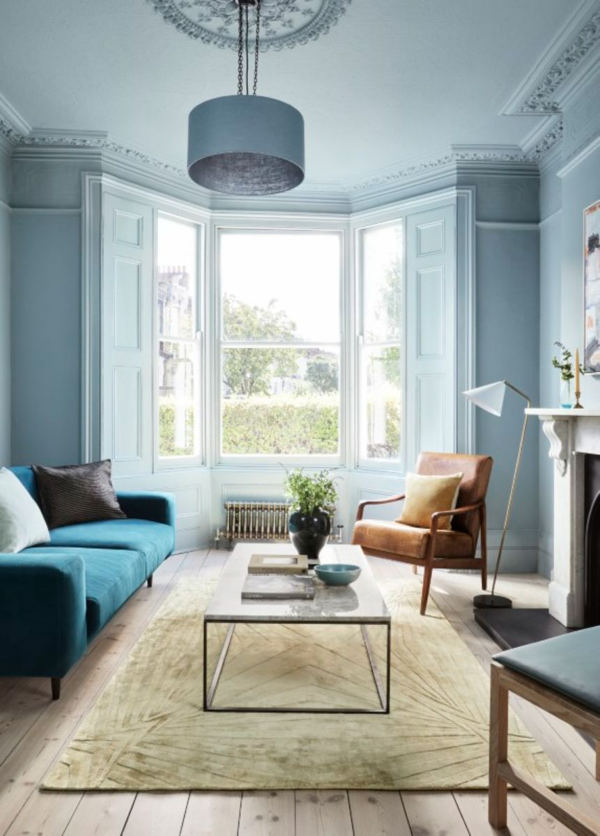 Light Blue Living Room Design Ideas | Baci Living Room with